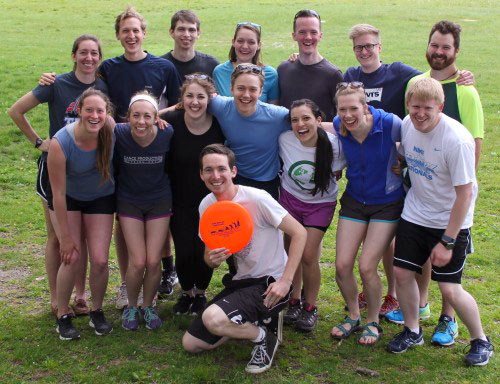 DiscoveryBound Outreach's New England Affinity Group enjoyed Ultimate Frisbee earlier this year.